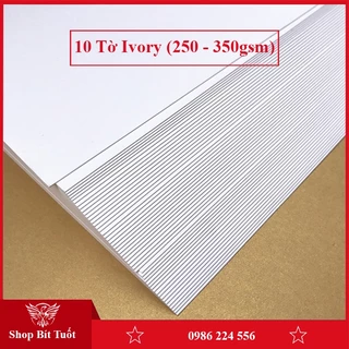 Giấy bìa cứng màu trắng Ivory 250 - 350gsm làm hộp quà thẻ Plash Card vẽ tranh