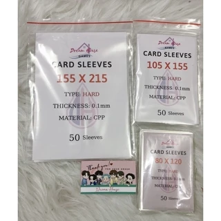 SLEEVE DREAM Size 105x155 (25c/pack), size 155x215 ( 20c/pack) bảo vệ thẻ bài, Card Kpop Dày 0.1mm (10 cái)