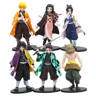 Mô hình Tanjirou, Nezuko, Zenitsu, Inosuke, Giyuu , Shinobu Thanh gươm diệt quỷ Figure