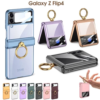 Ốp lưng Flip 5 43 Samsung Galaxy Z Flip 4 5G ốp điện thoại ZFlip 3 ốp ZFlip 4 case F7110 F7210 casing Vỏ trong suốt bao gồm người giữ nhẫn