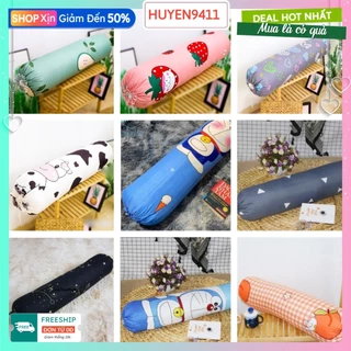 Free ship,Vỏ gối ôm có dây thắt 2 đầu vải cotton poly mềm mịn,nhiều họa tiết