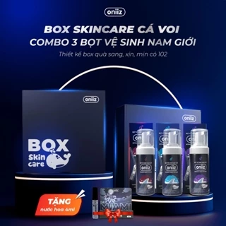 Box Skincare Oniiz combo 3 Bọt vệ sinh nam, dung dịch vệ sinh nam tạo bọt mịn 100ml