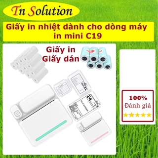 Giấy in nhiệt, giấy in decal sticker dán dành cho máy in mini C19