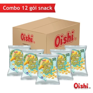 Combo 12 gói Oishi Snack Bắp Ngọt (68g/ gói)