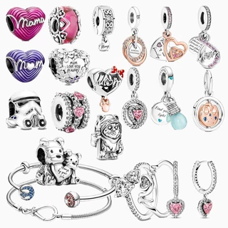 PANDORA Hạt Charm Mạ Bạc 925 Khắc Chữ Mother / Daughter Xinh Xắn Dùng Làm Quà Tặng DIY 2022