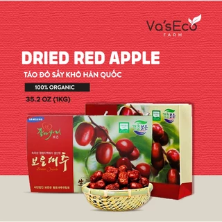 Táo đỏ Hàn Quốc sấy khô hộp 1kg Cao Cấp Va'sEco Farm