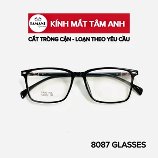 Gọng kính nam nữ TAMANHEYEWEAR gọng kính nhựa dẻo TR90 dáng mắt vuông lắp mắt cận loạn theo yêu cầu