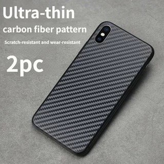 Ốp Điện Thoại Sợi carbon Chống Trầy Chống Dấu Vân Tay Cho iPhone 6 6s 7 8 14 Plus SE X XR Xs Max 11 12 13 14 Pro Max Mini