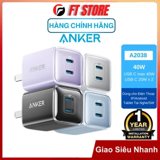 [GIAO HỎA TỐC] Củ sạc ANKER A2038 Nano Pro 521 PD/PPS 40W sạc nhanh điện thoại, máy tính bảng BH 12TH