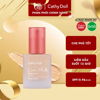 Kem Nền Kiềm Dầu, Che Phủ Tự Nhiên Cathy Doll Cover Matte Foundation SPF15 PA+++