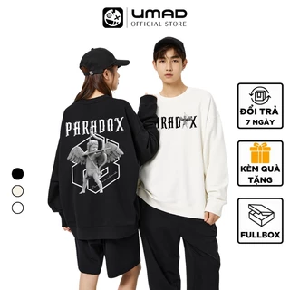 Áo sweater UMAD nỉ tay dài form rộng local brand Unisex cho mùa thu đông, hoodie không nón mẫu PARADOX CUPID