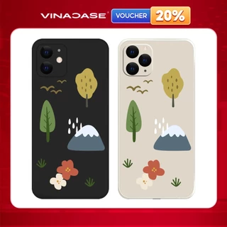 Ốp lưng Vina Case Iphone 6S/6 Plus/7G/8G/X/Xs/11/12/....dẻo cạnh vuông bảo vệ camera hình Cây hoa lá