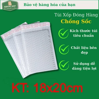 COMBO 50 Túi Gói Hàng Chống Sốc KT 18x20 cm, Túi Nilon Lót Bóng Khí An Toàn Tiện Lợi Túi Đóng Hàng Nhanh