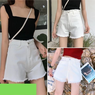 Quần đùi nữ, quần đùi kiểu rách gấu lưng quần màu trắng đen size S M L SKUQ-12B she.boutique90