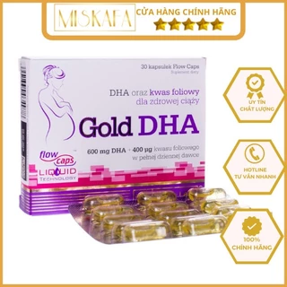 Gold DHA Chela (Nhập khẩu châu âu). Bổ sung DHA, Acid Folic cho phụ nữ mang thai, cho con bú (Hàng chính hãng)