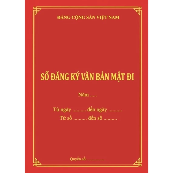 Sổ Đăng Ký Văn Bản Mật Đi