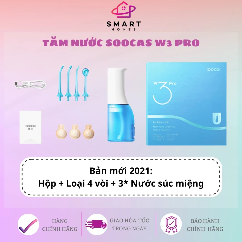 HÀNG CÓ SẴN - Tăm nước Soocas W3 pro - Bản mới - BH Chính Hãng