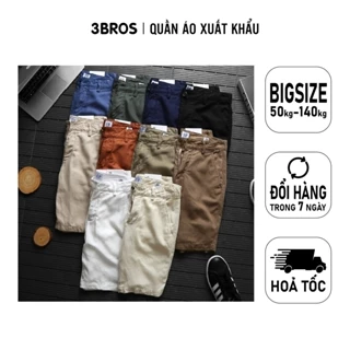 Quần short nam chất linen đũi xuất dư form quần slim fit trẻ trung , quần đùi nam - 3bros quần áo xuất khẩu