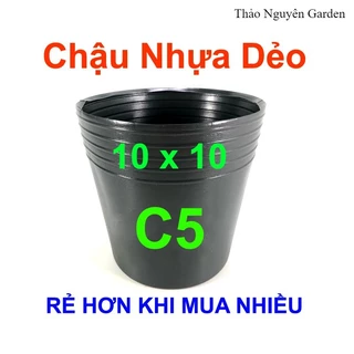 Chậu nhựa đen C5 (10x10cm) Liên An ươm cây con, ươm hạt giống, vỉ ươm, túi ươm | Thảo Nguyên Garden