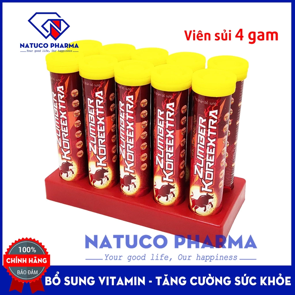 Combo 10 tuýp sủi Tăng Lực ZZS - bổ sung Acidamin, vitamin giúp tăng sức đề kháng, giảm mệt mỏi hiệu quả - Tuýp 20 viên