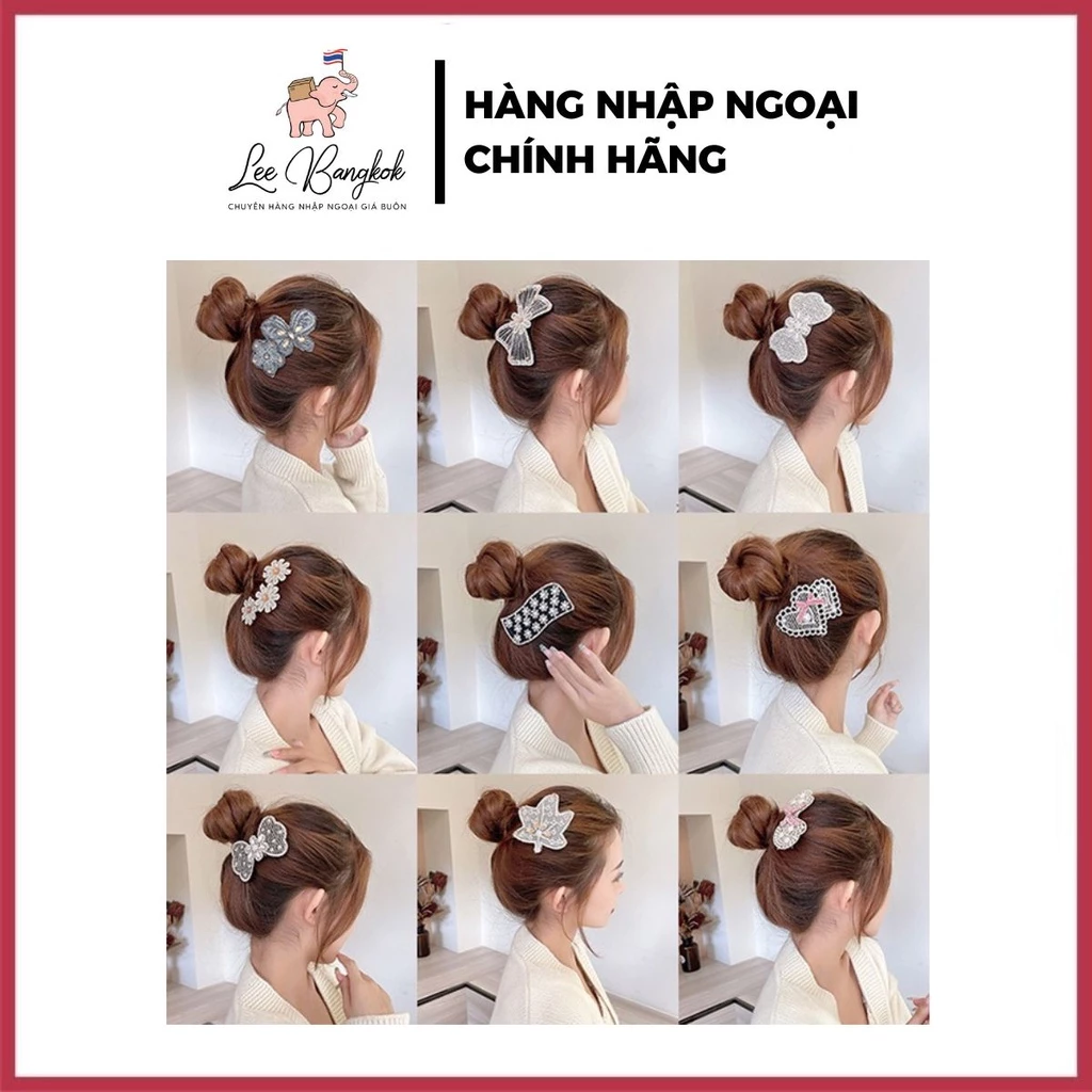 Miếng Dán Tóc Dán Mái Tự Dính Giúp Cố Định Tóc Cho Trang Điểm Rất Tiện Lợi 3D Đính Kèm Hạt