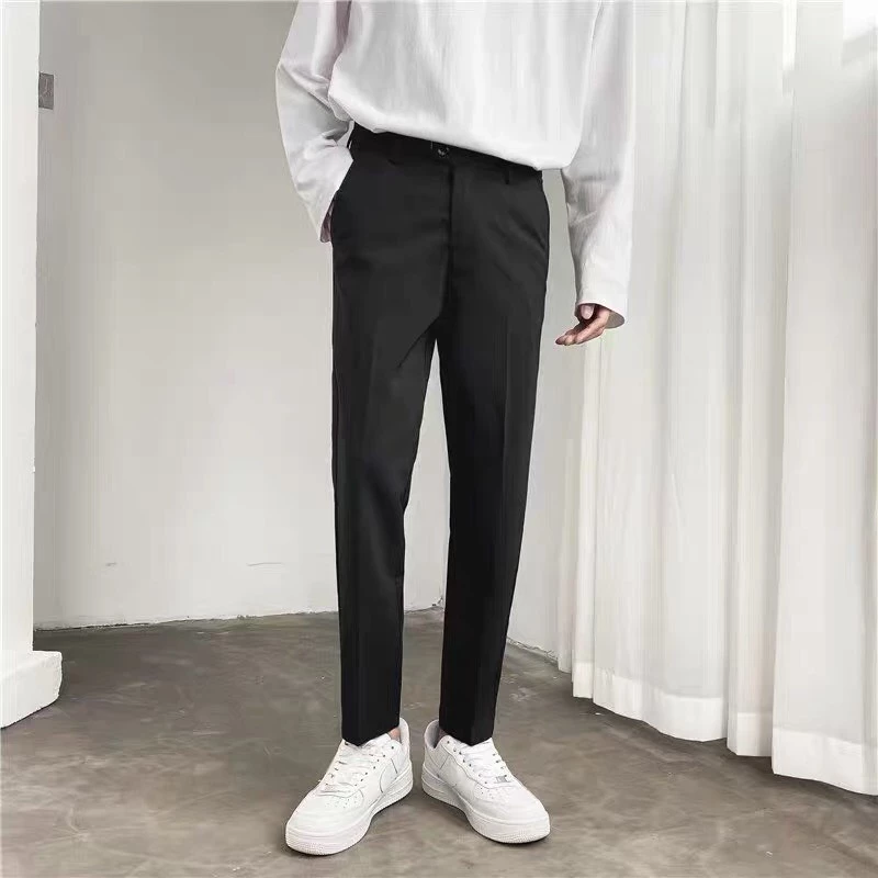 Quần tây baggy nam ống rộng suông đứng chất vải lụa hàn cao cấp ROMAN QA02
