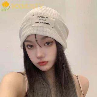 Mũ beanie dạng khăn turban thoáng khí màu trơn kẻ sọc thời trang thu đông cổ điển nhiều màu sắc cho nam và nữ