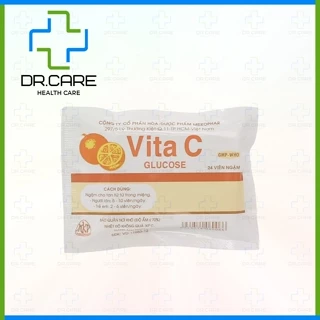Viên ngậm trẻ em Vita C Glucose vị cam tuổi thơ bổ sung vitamin C, tăng sức đề kháng [Mekophar] (Kẹo em bé, người lớn)