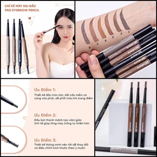 Chì kẻ mày 2 đầu Habaria Pro EyeBrow Pencil