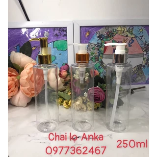 Chai lọ nhựa đựng dầu gội đầu, sữa tắm CHAI BƯỞI 250ml, 500ml TRONG đầu nhấn cao cấp