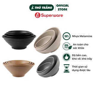 Tô nhám nhựa melamine có vân cao cấp Superware Thái Lan