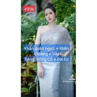 💥CÓ SẴN - Đồ Thái Lan Full set 3 mảnh tặng kèm vòng cổ + đai eo - Ảnh thật, Hàng thật