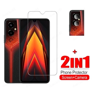 Kính Cường Lực Bảo Vệ Ống Kính Máy Ảnh 2 Trong 1 Cho Tecno Pova 4 Pro 3 2 Neo 2 5G Spark 9T 8C 8P 7 Pro 7T 7P 6 GO