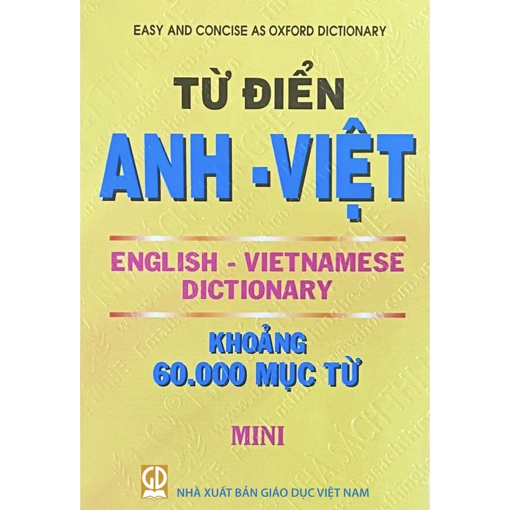 Sách - Từ điển Anh Việt - Khoảng 60.000 mục từ (Mini)