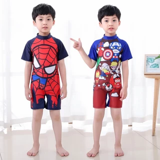 Mới Bộ Đồ Bơi In Hình Siêu Anh Hùng / Người Nhện / Captain America Avengers Thời Trang Cho Bé Trai