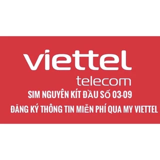 [Mới 100%] Sim 4G data Viettel nguyên kit đầu 03 09 ngẫu nhiên