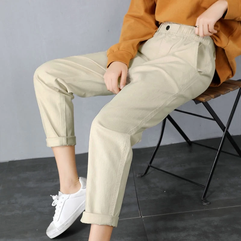 Quần dài nữ kaki lưng chun, chất vải co giãn cao cấp có Bigsize ADO JEANS (Mã DK1306)