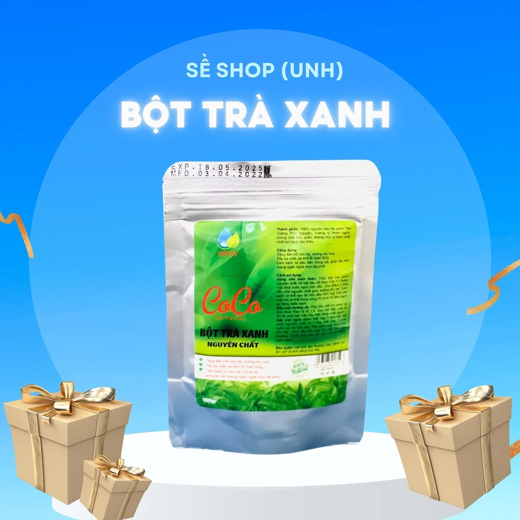 500gr Bột trà xanh, BỘT MATCHA TRÀ XANH đắp mặt nạ,đẹp da giảm mụn mờ thâm, kiềm dầu