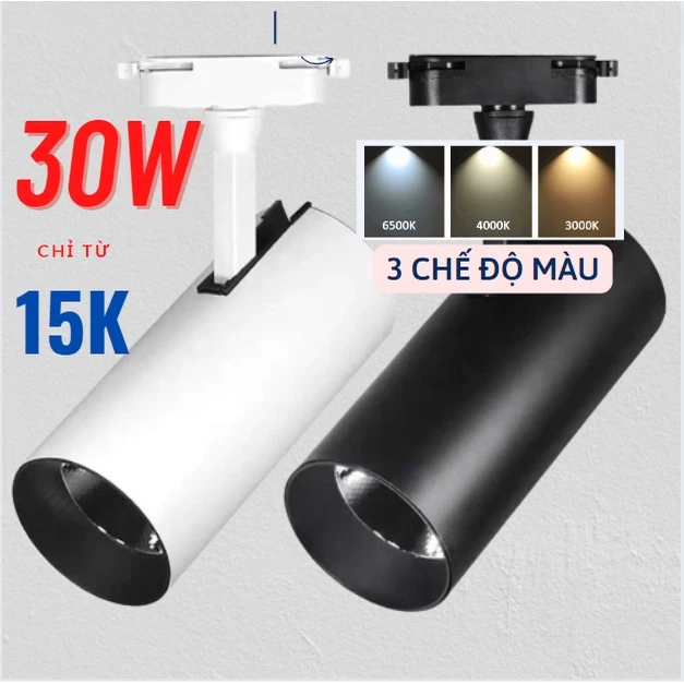 Đèn rọi ray, đèn rọi COB Công suất 30w, 20W, 12w