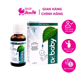 [Chính Hãng] Tinh Dầu Húng Chanh Dr. Baby Giảm Ho, Đờm, Nghẹt Mũi, Tăng Đề Kháng Cho Bé Lọ 30ml