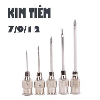 Kim tiêm thú y 1 vỉ 10 kim dùng trong chăn nuôi Kim tiêm thú y bằng inox vĩ trắng size 7-9-12