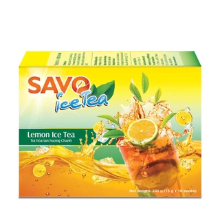 Trà SAVO Icetea hòa tan vị đào - chanh - bí đao - vải - dâu - gừng