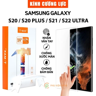 Kính cường lực Samsung S20 / S22 Ultra full màn hình viền cong đèn UV cỡ lớn T-Max - Dán màn hình Samsung Galaxy S22