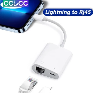 Đầu Chuyển Đổi CCLCC Lightning Sang Ethernet 2 Trong 1 RJ45 Ethernet Tốc Độ Cao Hỗ Trợ Kết Nối Mạng LAN 100 Mbps Cho iPhone / iPad