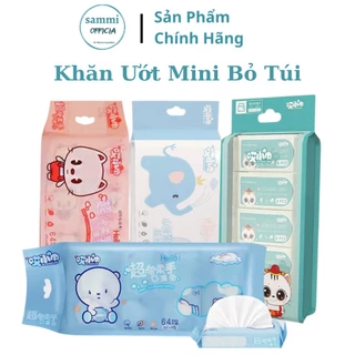 BÁN LẺ 01 gói trong có 8 túi khăn giấy ướt mini tiện dụng cho bé