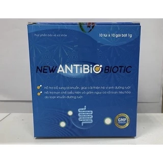 Men Vi Sinh NEW ANTIBIO BIOTIC (Hộp 100 gói) Hỗ trợ bổ sung lợi khuẩn, giúp cải thiện hệ vi sinh đường ruột.