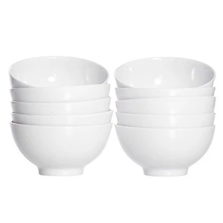 Chén Cơm Melamine Màu Trắng Trơn