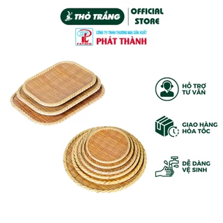 Dĩa Nhựa Giả Mây Tre, Mẹt Tre Tròn Vuông Đa Dạng Nhiều Size