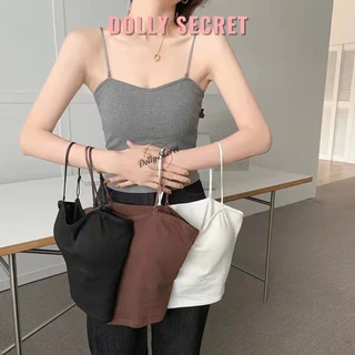 Áo hai dây nữ quây ngực có mút ngực chất cotton cao cấp đanh mịn DOLLY SECRET A32