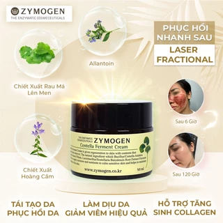 [Nhập khẩu] Kem dưỡng ZYMOGEN rau má lên men cho da mụn, treatment 50ml - ZYMOGEN CENTELLA FERMENT CREAM